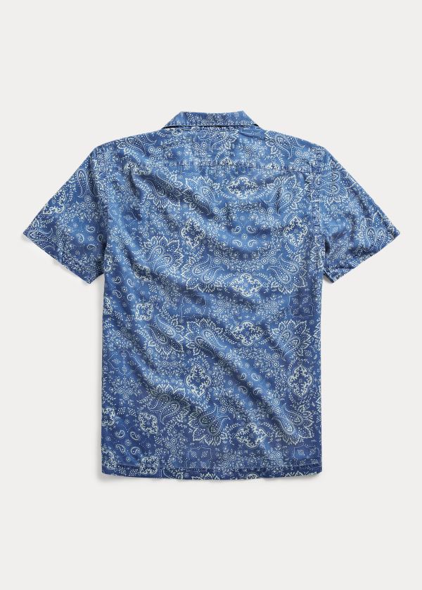 Camisa Ralph Lauren Hombre Azules - Bandanna-Print - IWQEX7643